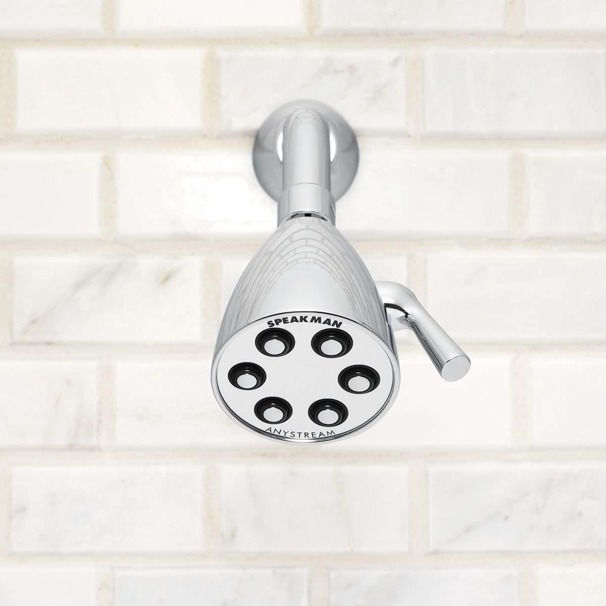 Speakman S-2252 Signature Icon Anystream Adjustable High Pressure Shower Head-2.5 GPM Solid Brass Replacement Bathroom Showerhead