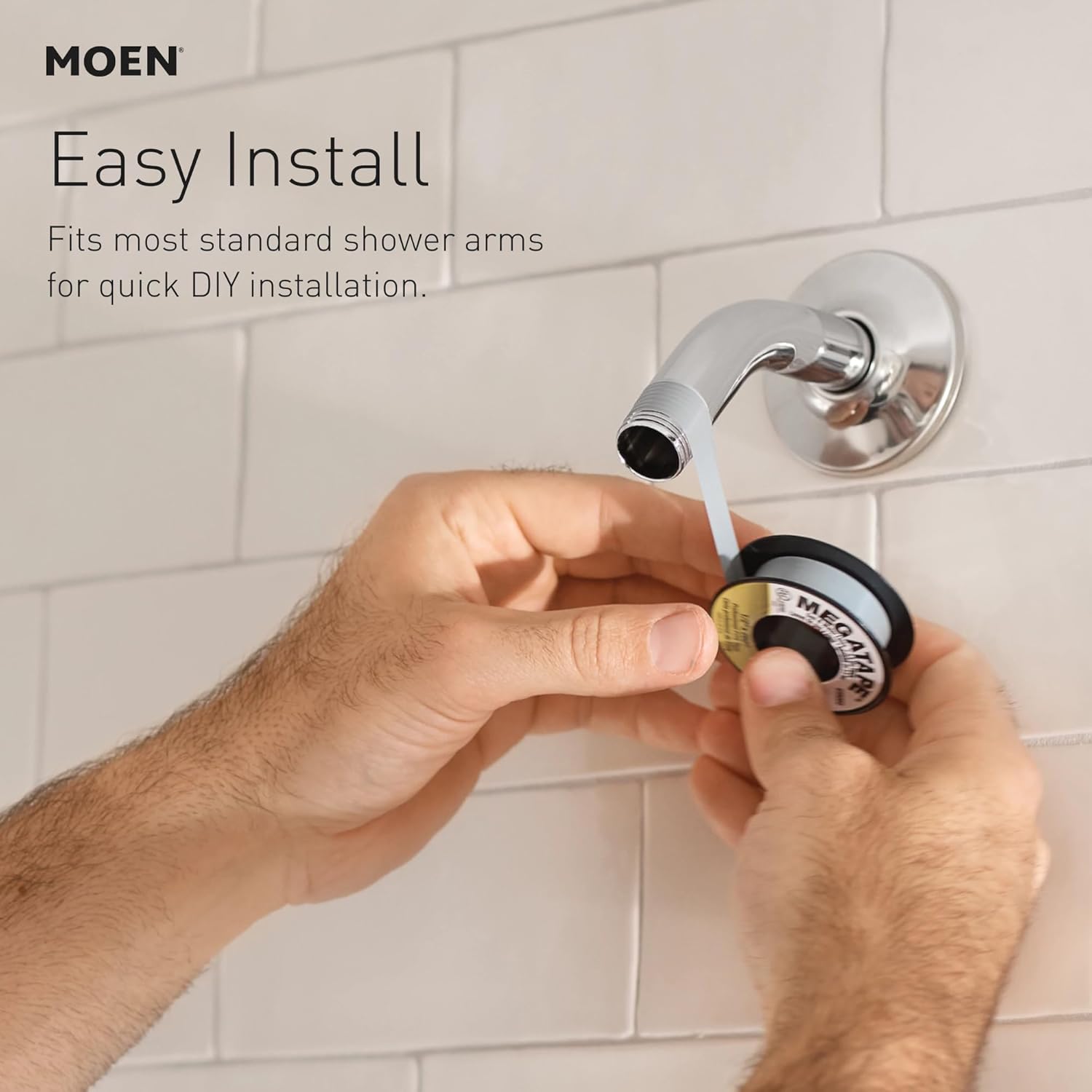 Moen Velocity Chrome Two-Function Rainshower 8-Inch Shower Head with Immersion Technology for a High-Pressure Rinse